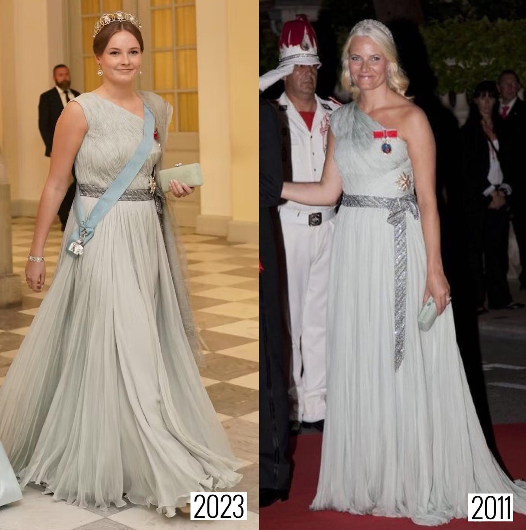 Mette-Marit y su hija, con el mismo vestido.