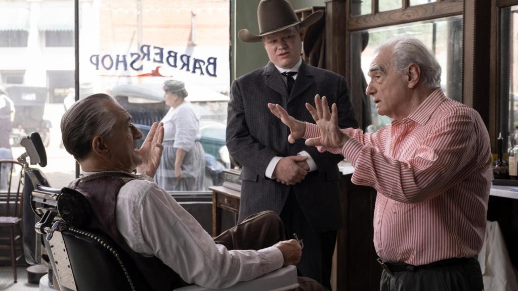 Tras las cámaras de 'Los asesinos de la luna'.