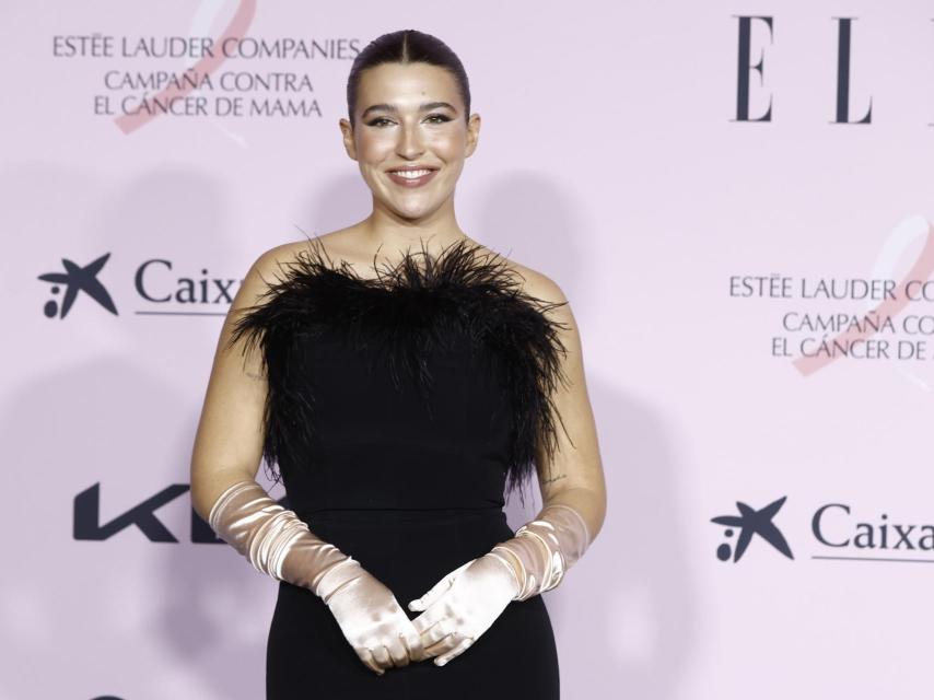 Alba Díaz, sonriente, minutos antes de atender a EL ESPAÑOL en el Real.