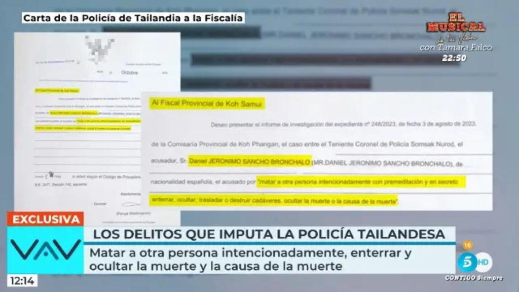 Carta de la Policía de Tailandia.