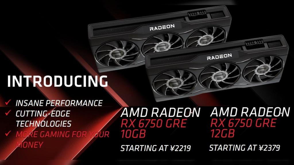 Las nuevas Radeon RX 6750 GRE de AMD