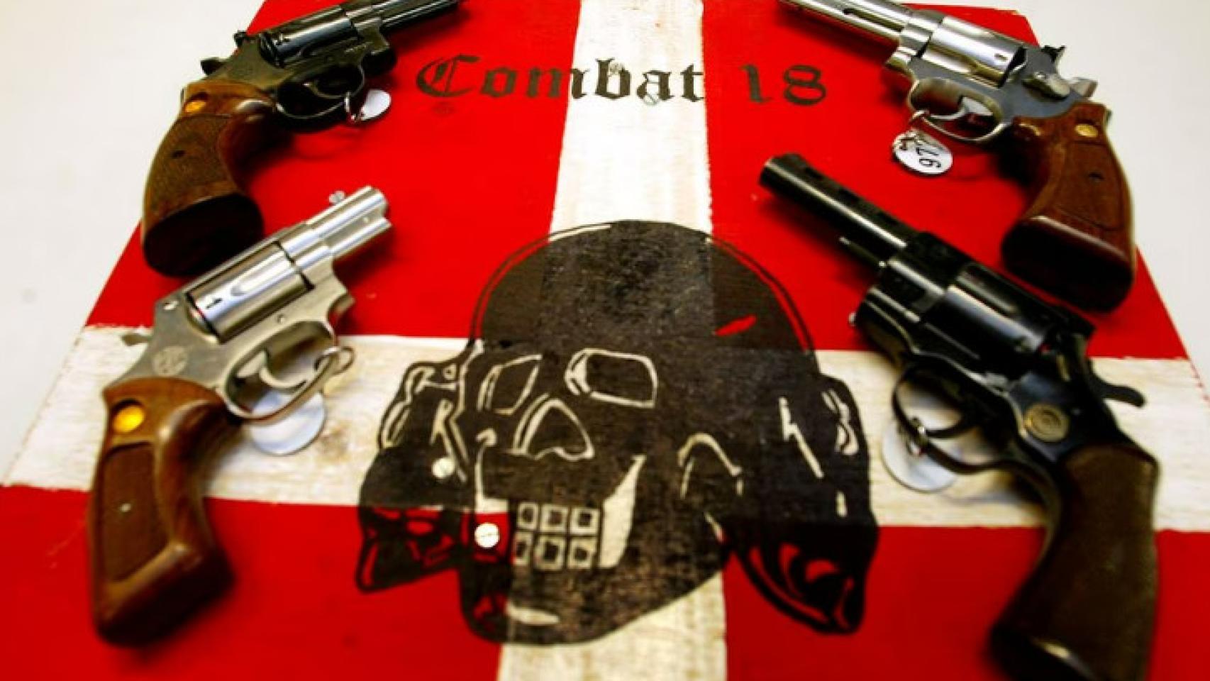 Armas incautadas en una operación contra Combat 18, en Alemania, en 2003.