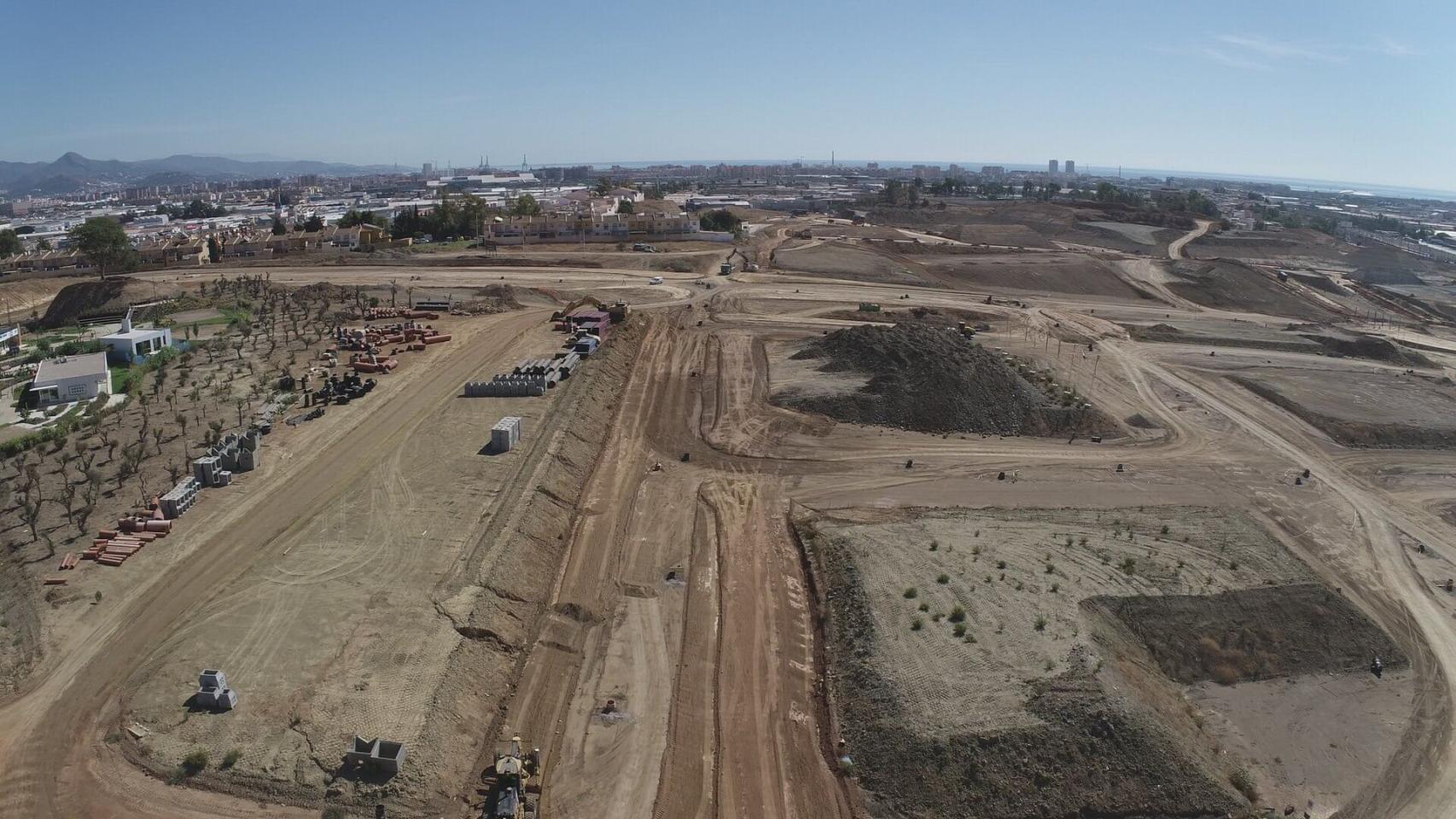 Imagen de los trabajos de urbanización en Distrito Zeta.
