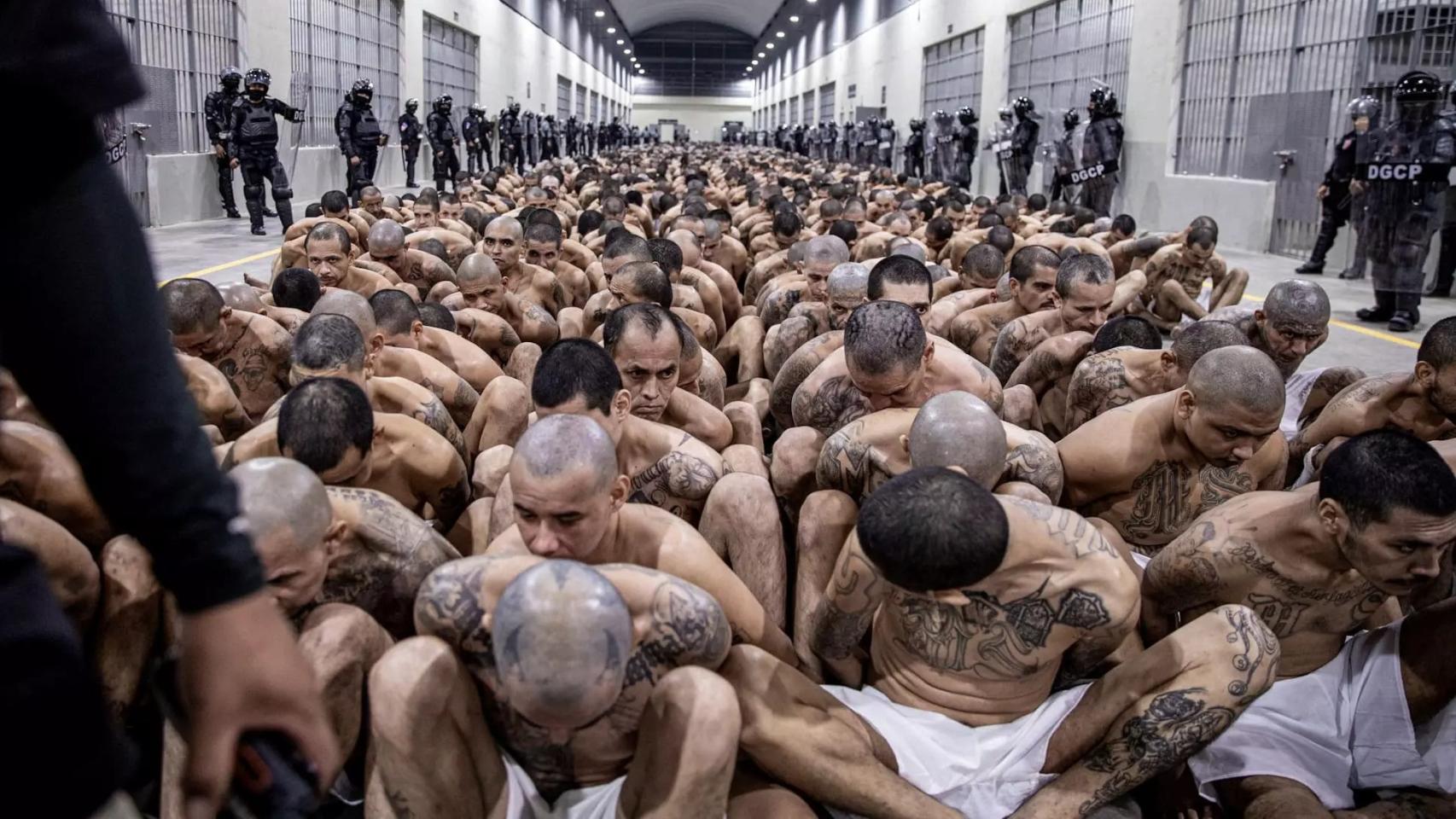 Imagen del interior de la cárcel de El Salvador.