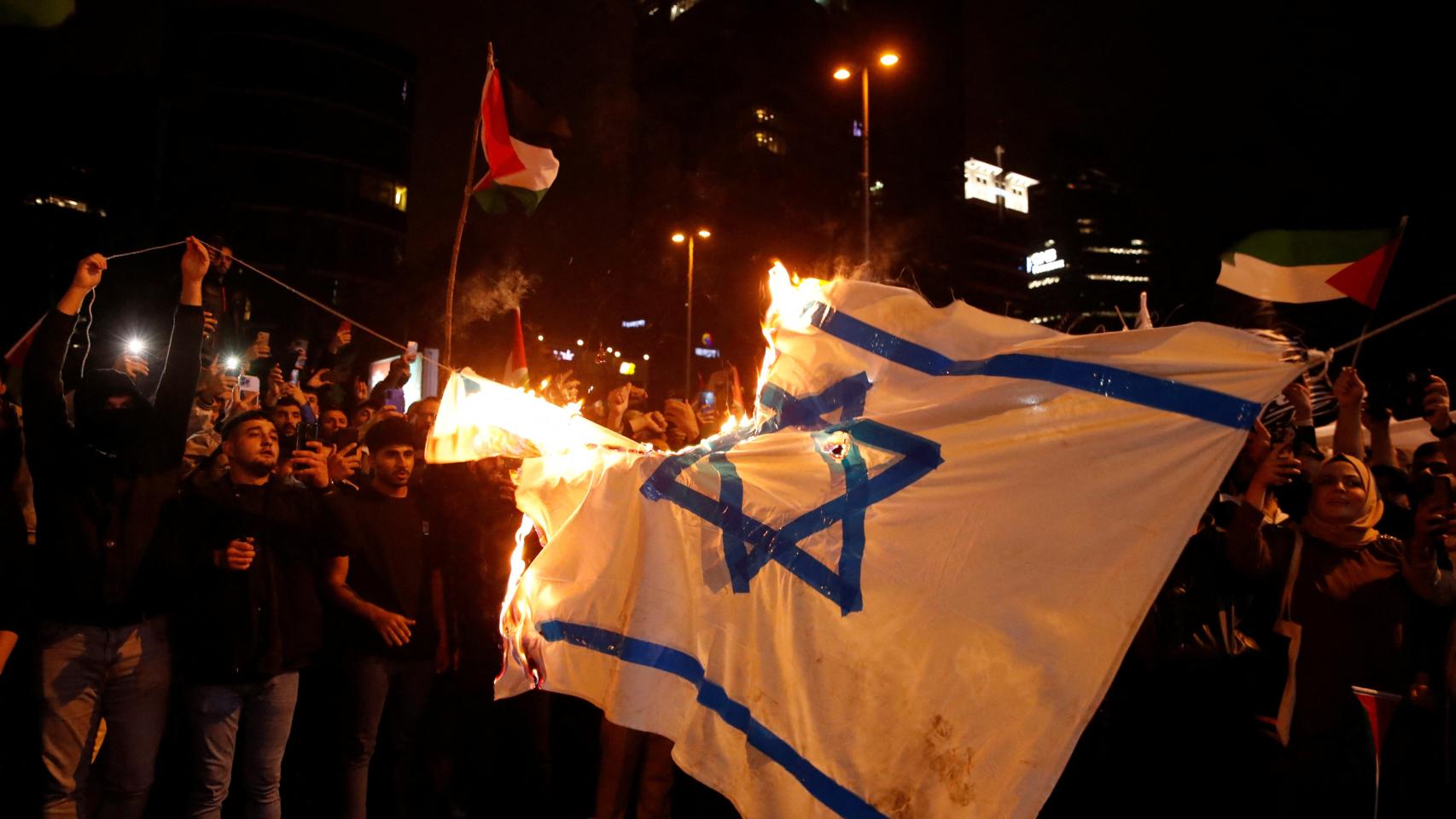 Protestas contra Israel en Estambul, Turquía.