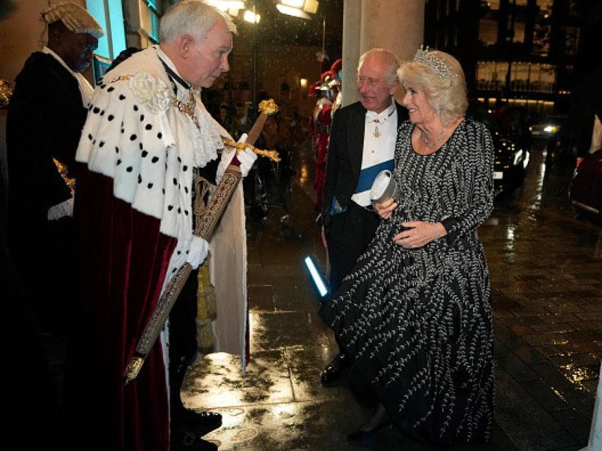 Los Reyes, durante la ceremonia,
