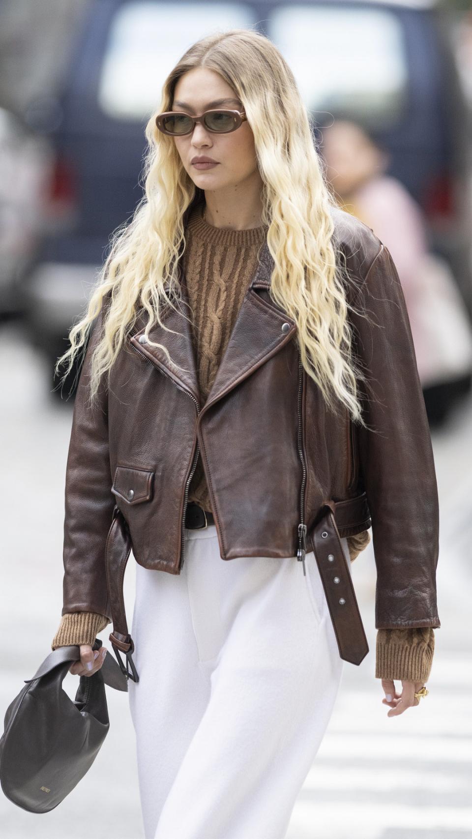 Gigi Hadid en un paseo por Nueva York.