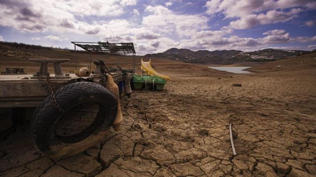 Imagen del Embalse de La Viñuela (Málaga), el pasado mes de julio.