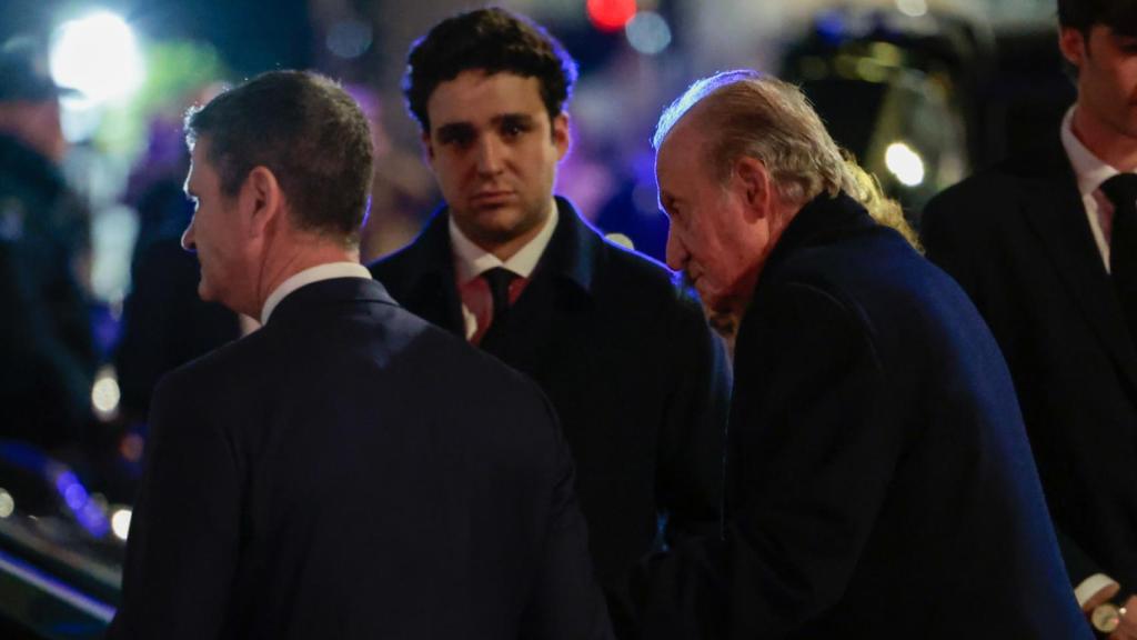 El rey Juan Carlos y Froilán en enero de 2023.