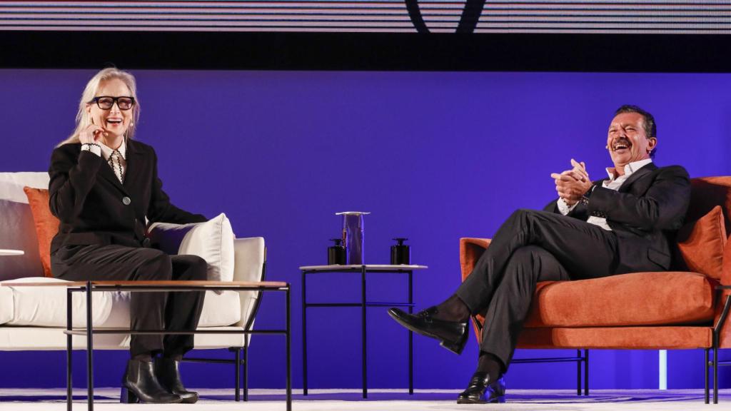 Meryl Streep y Antonio Banderas en un evento en Oviedo.