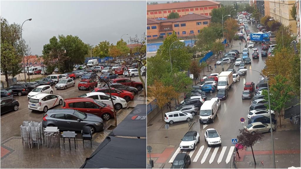 Imagen de atascos en Villaverde.