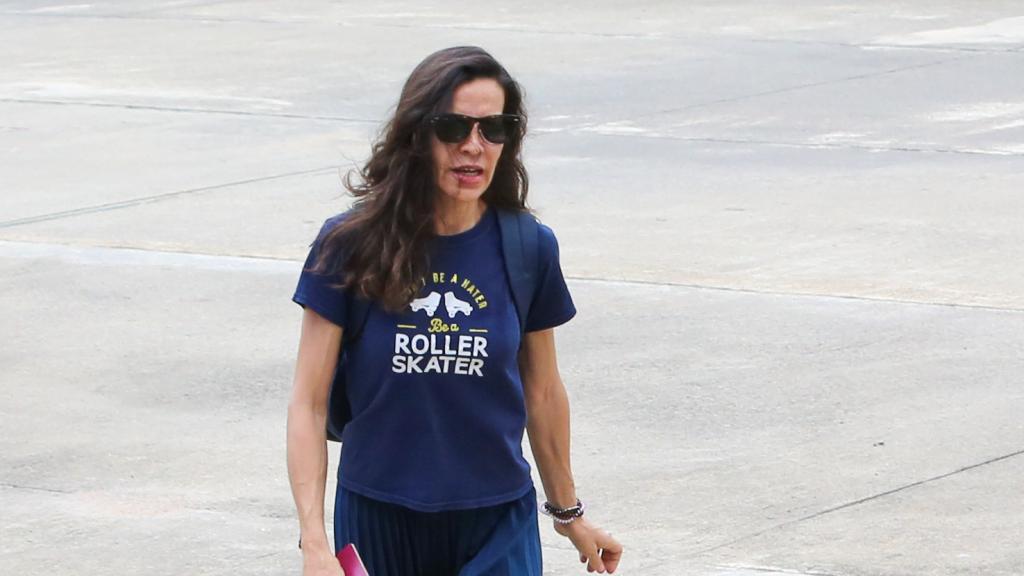 Silvia Bronchalo, la madre de Daniel Sancho, en una de sus visitas a la prisión de Koh Samui, en Tailandia.