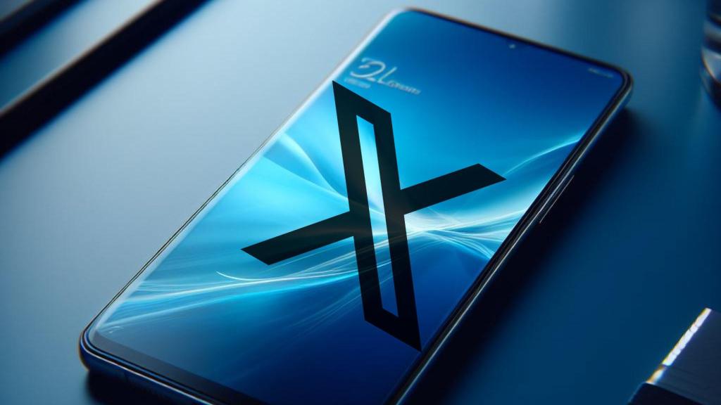 Smartphone con el logotipo de X (anteriormente Twitter)