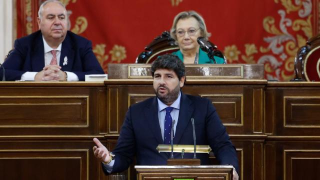 El murciano López Miras, este jueves, interviniendo en la Comisión General de las Comunidades Autónomas del Senado.