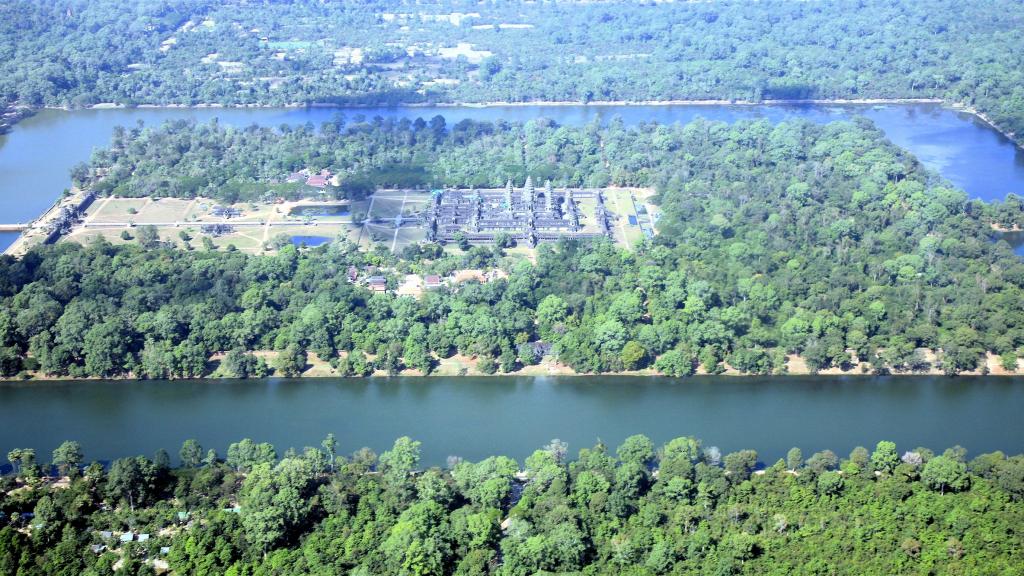 Vista aérea de Angkor Wat.