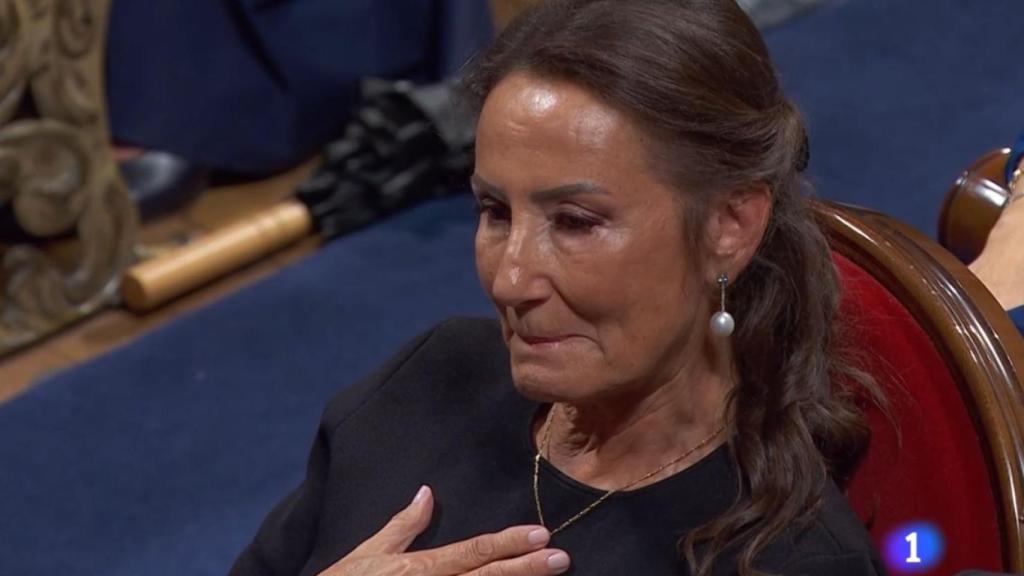 Paloma Rocasolano durante los premiso Princesa de Asturias.