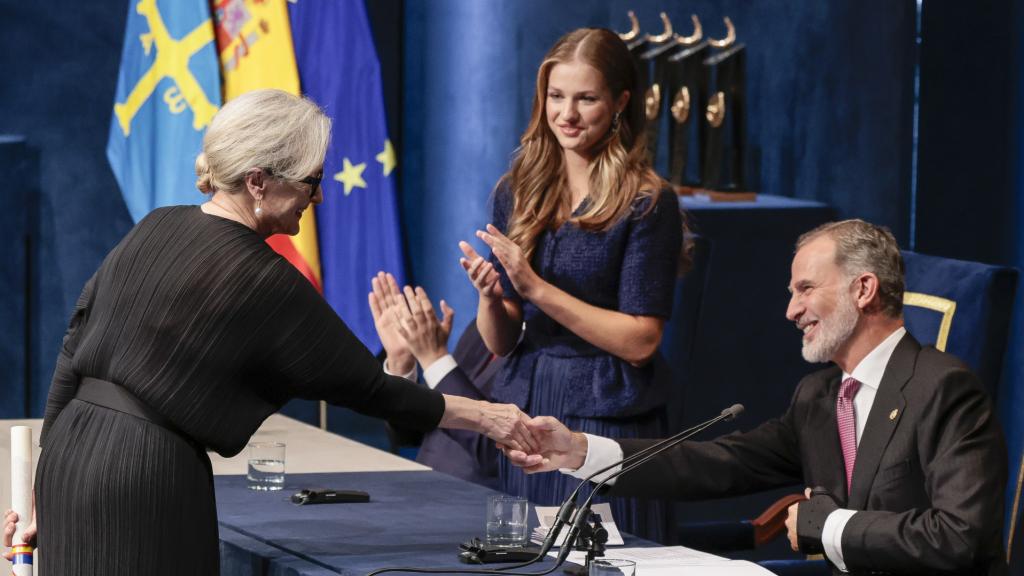 Leonor de Borbón y Felipe VI junto a Meryl Streep.