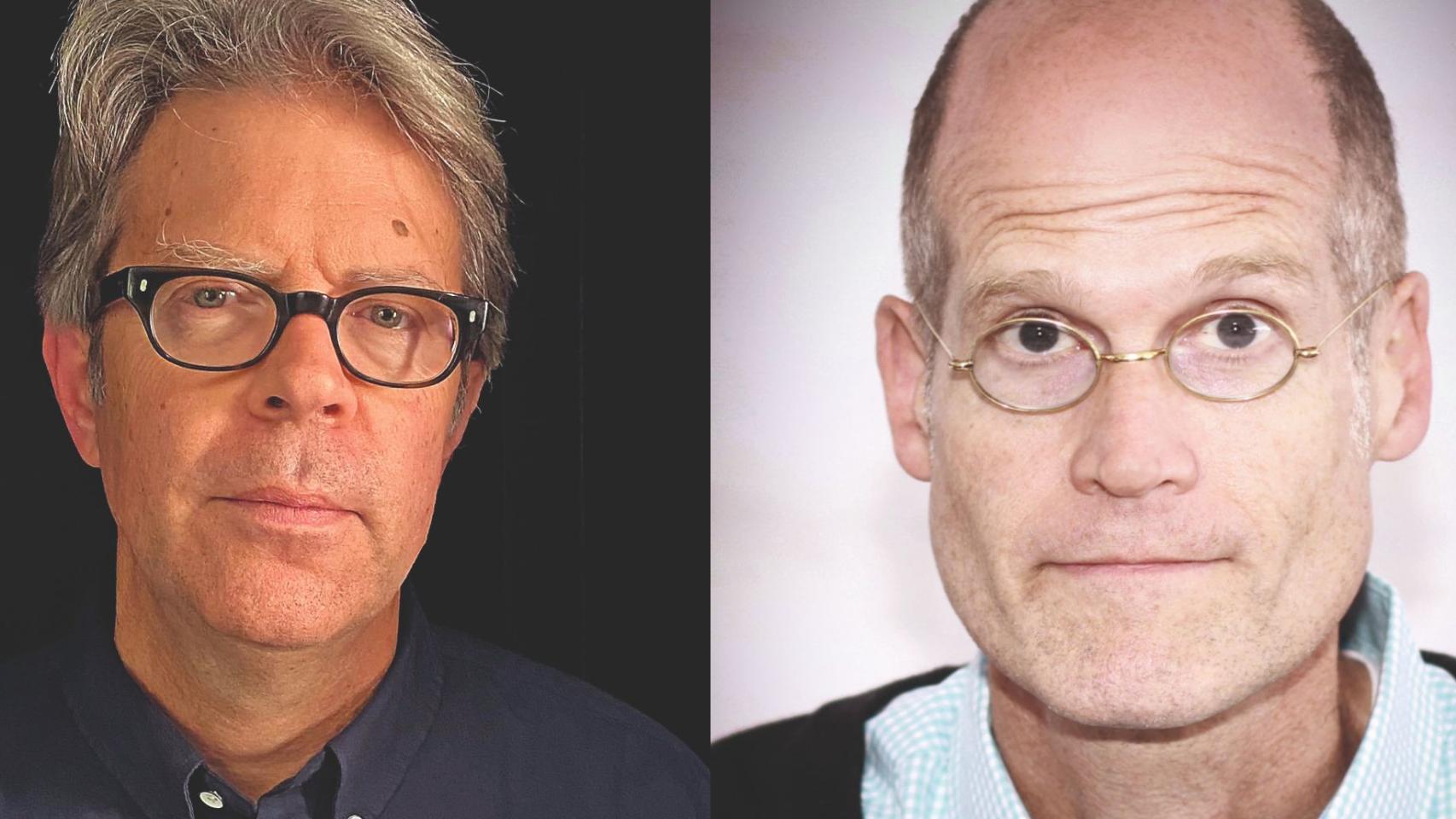 Jonathan Franzen y Chris Ware / Fotos: Larry D. Moore y Janet Fine.