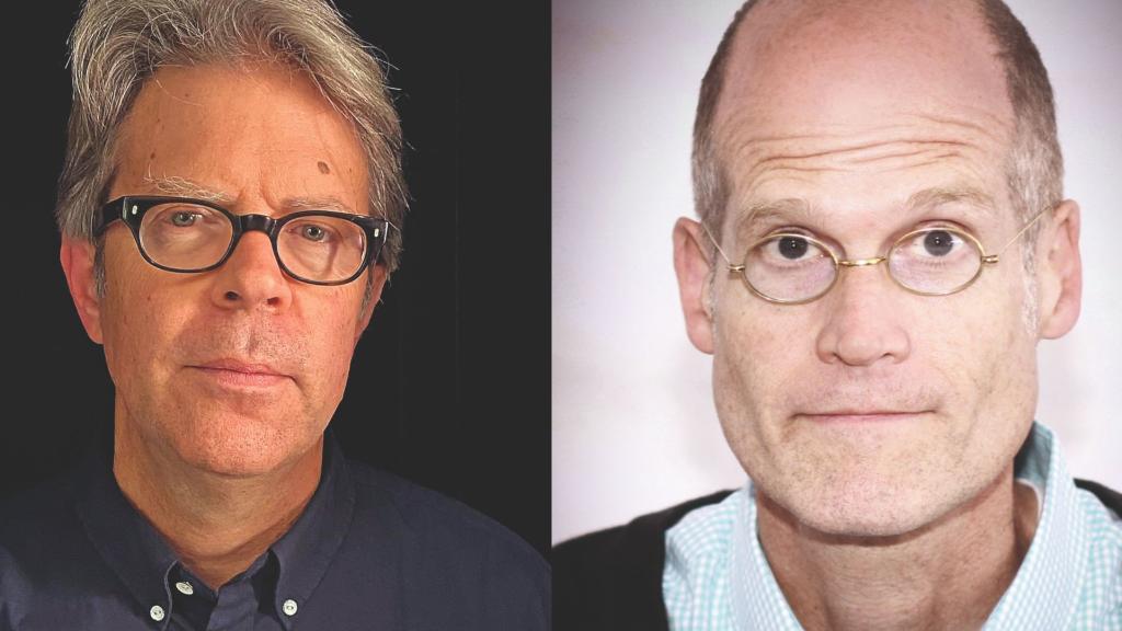 Jonathan Franzen y Chris Ware / Fotos: Larry D. Moore y Janet Fine.