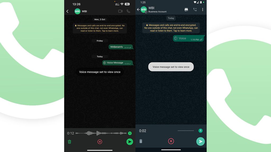 Notas de voz que se reproducen solo una vez en WhatsApp