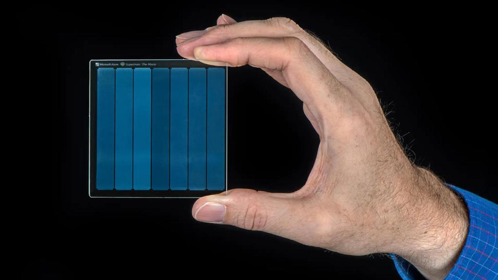 Uno de los cristales de Project Silica