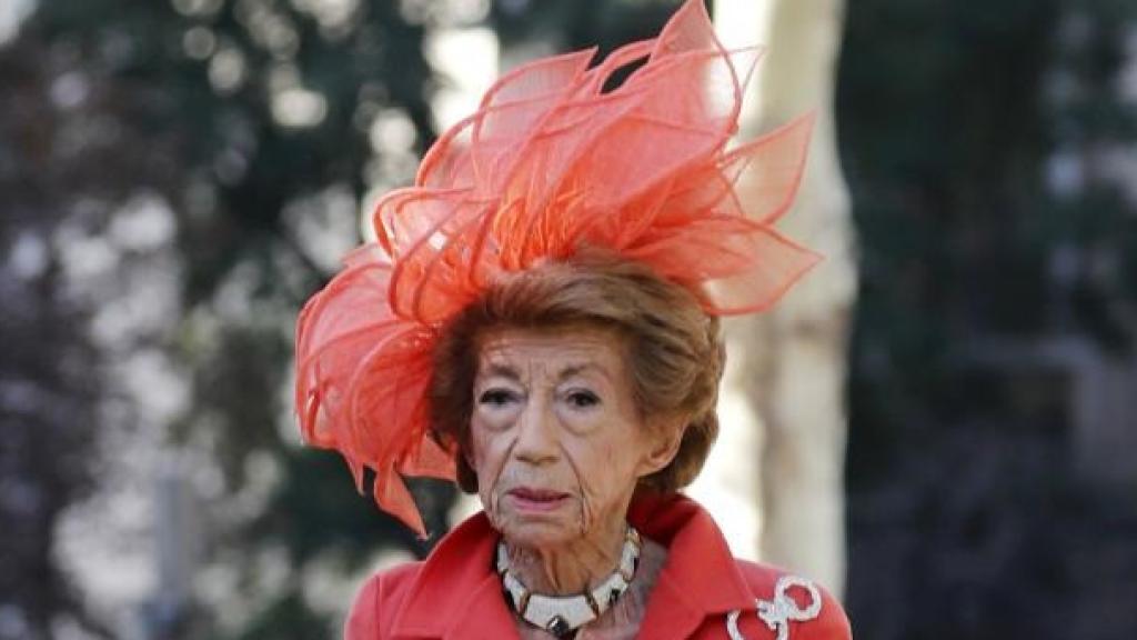 Piru Urquijo durante la boda de Sofía Palazuelo y Fernando Fitz James Stuart y Solís.