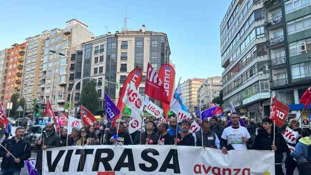 Imagen de la manifestación de Vitrasa.