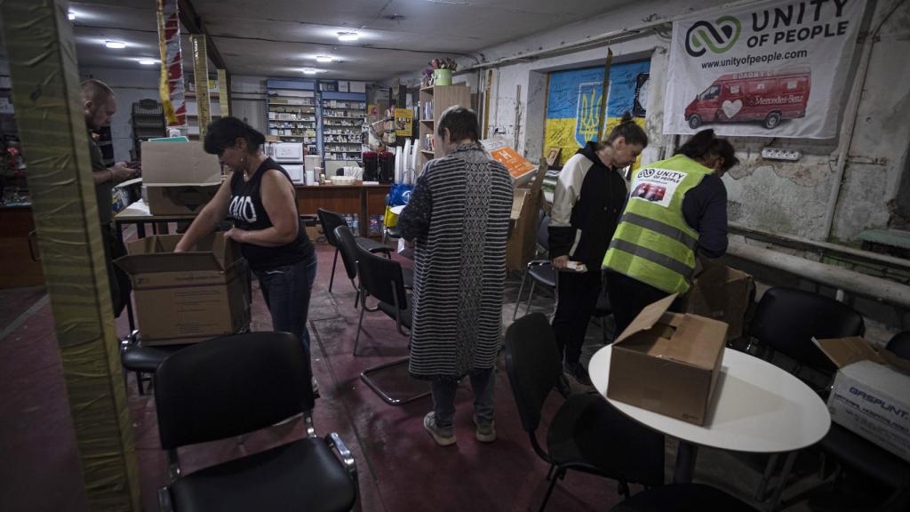 Uno de los puntos de invencibilidad de Avdiivka, donde siguen trabajando para atender a la población civil.