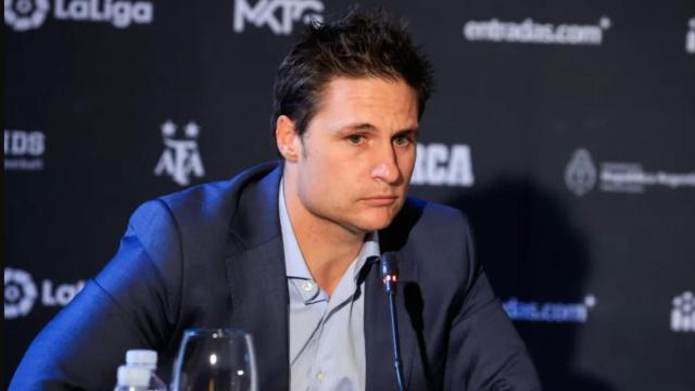 Óscar Mayo, director general ejecutivo de LaLiga, durante un acto