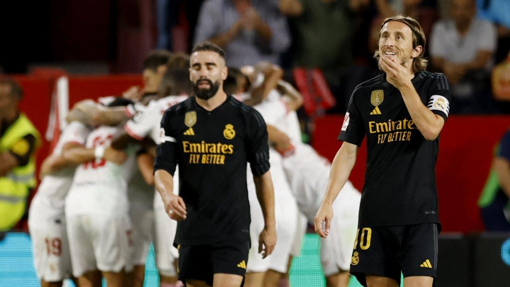 Modric y Carvajal se lamentan tras el 1-0