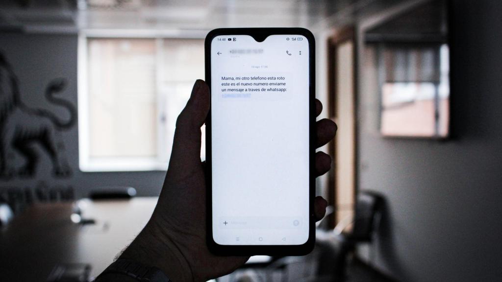 Un SMS con el mensaje del hijo en apuros.