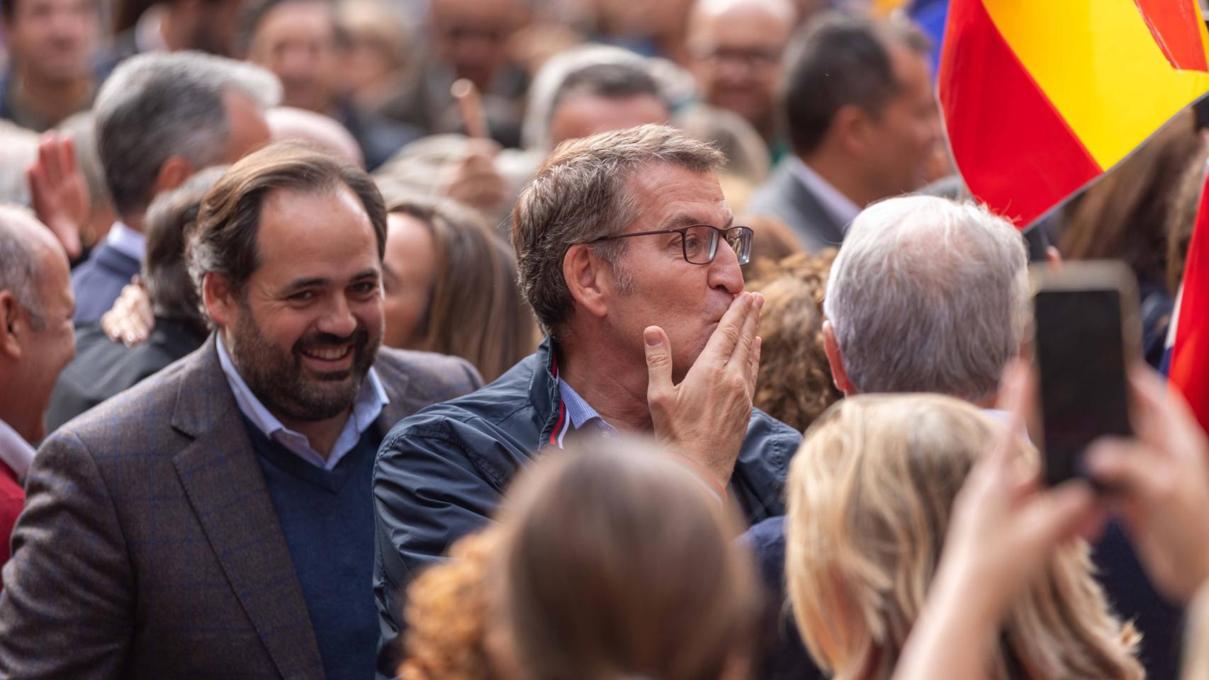 Acto del PP en Toledo con Feijóo, Núñez y Velázquez