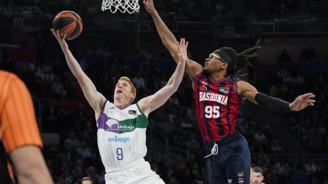 Alberto Díaz durante el Baskonia vs. Unicaja de Málaga