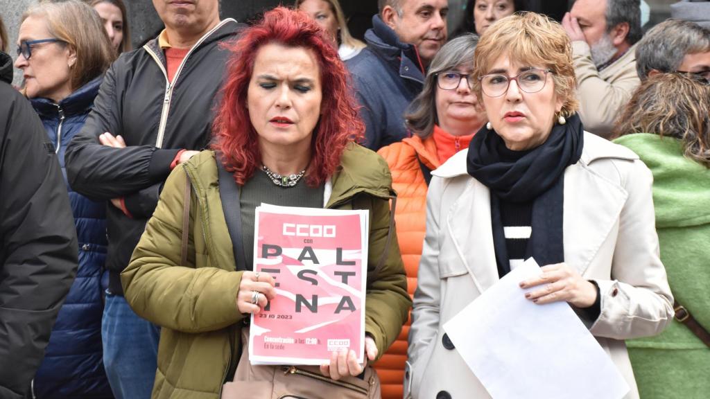 Imagen de la concentración en Valladolid por el pueblo palestino