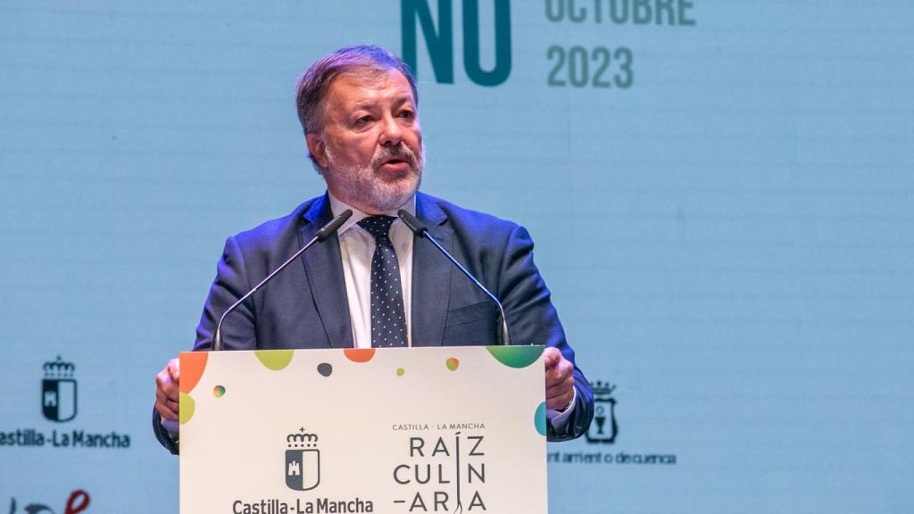 Darío Dolz, alcalde de Cuenca, en un momento de su intervención