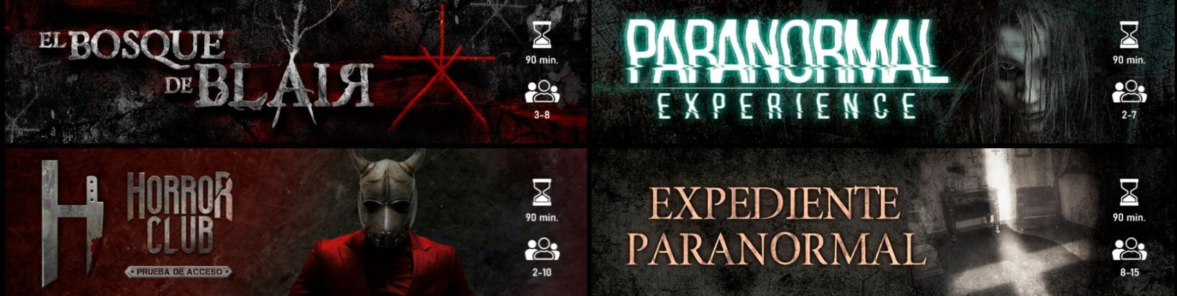 Carteles de las escape rooms.