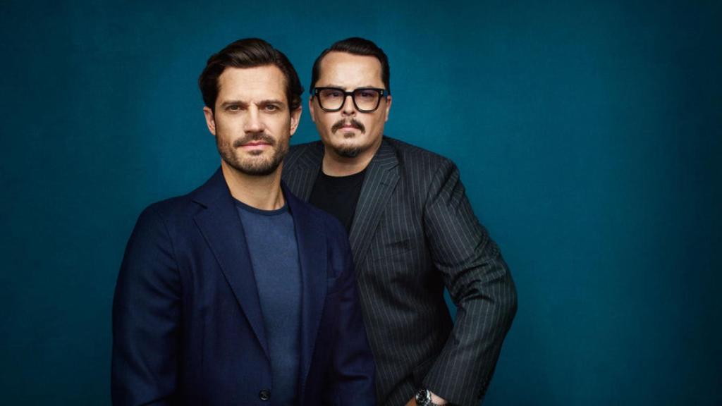 Carlos Felipe de Suecia y Oscar Kylberg, en una imagen promocional de su empresa de diseño.