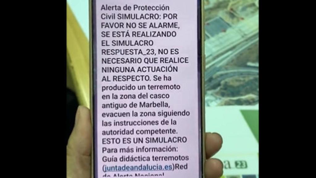 Una captura del mensaje.