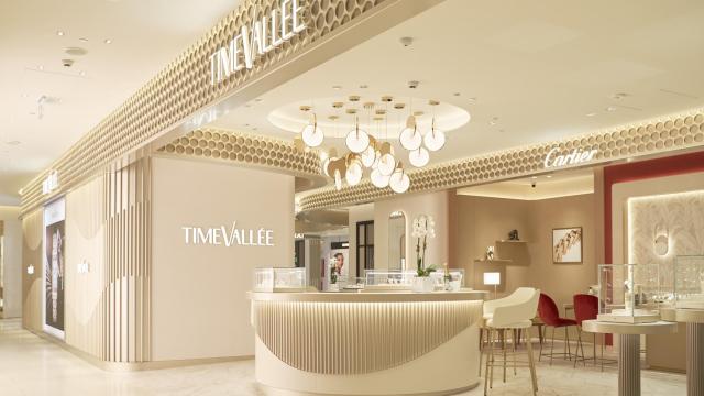 Vista de la boutique de alta relojería de Time Vallée en El Corte Inglés.