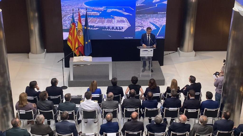 Álvaro Rodríguez Dapena, durante su intervención en la toma de posesión de Mar Chao. EE