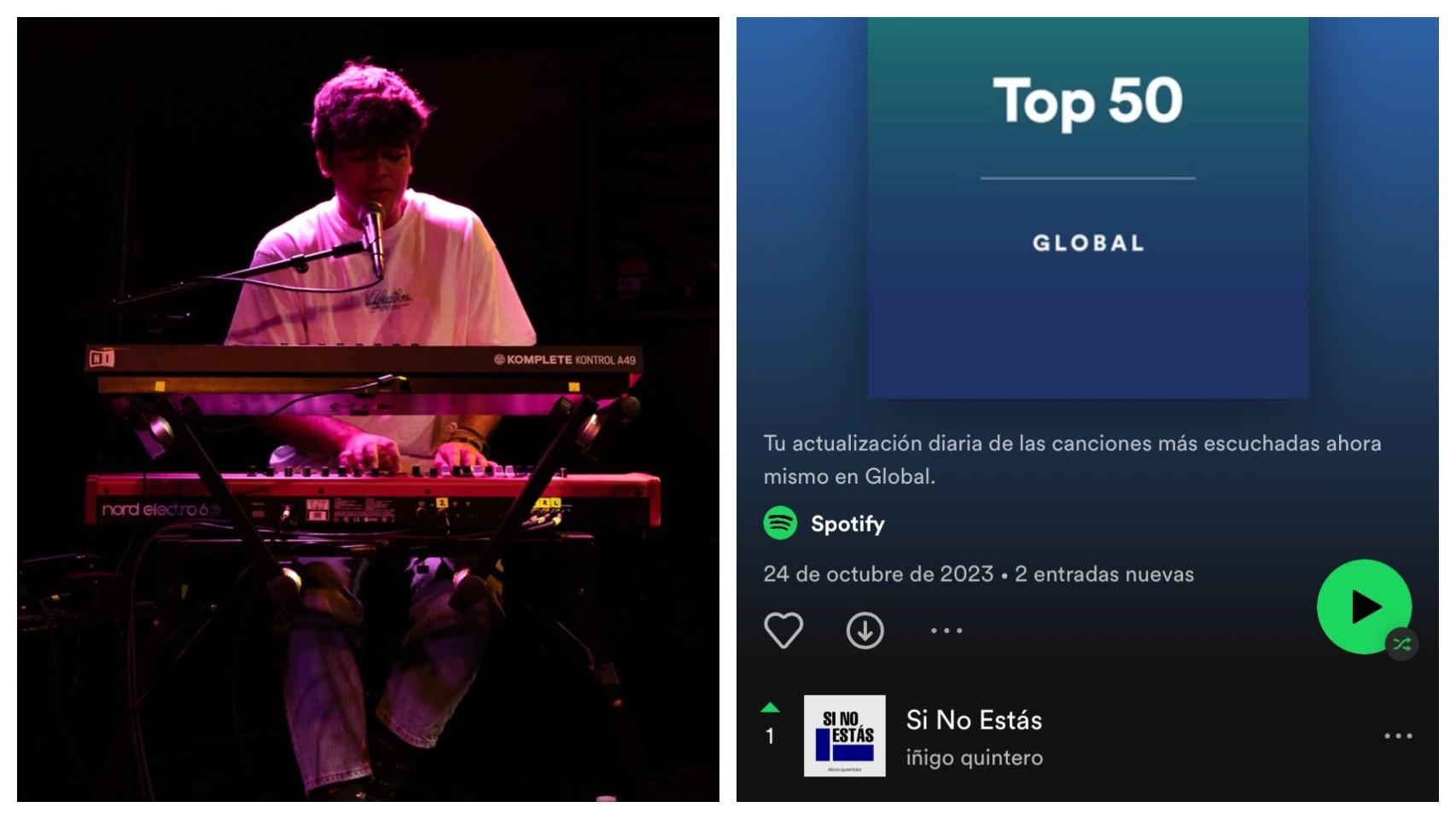 Íñigo Quintero alcanza el Top 1 en Spotify