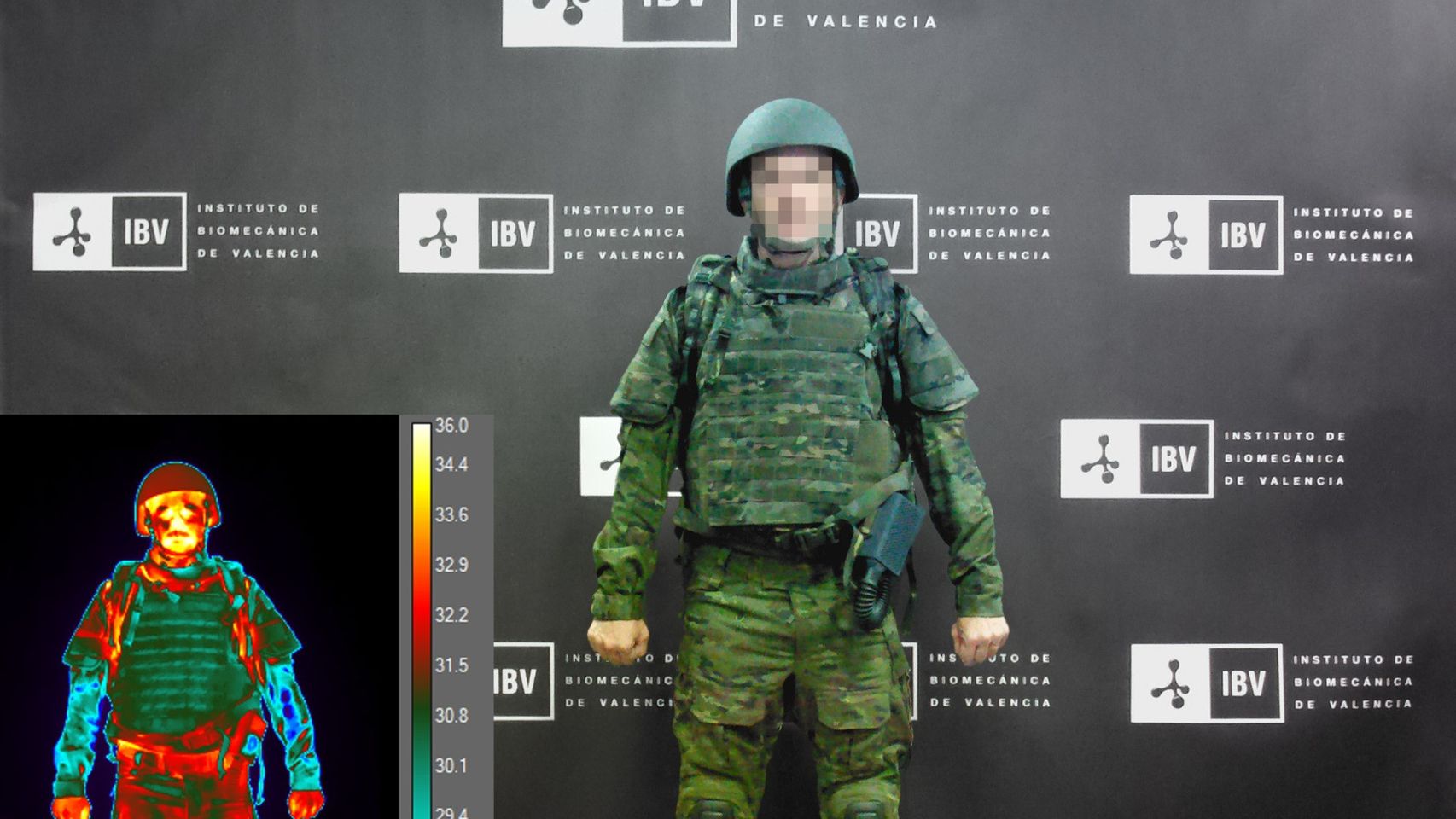El mapa de calor indica la temperatura del cuerpo con el equipamiento que lanzan ahora.