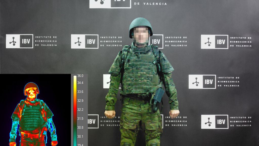 El mapa de calor indica la temperatura del cuerpo con el equipamiento que lanzan ahora.