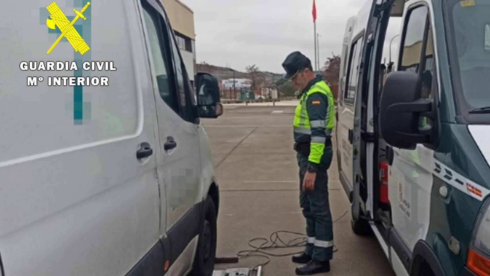 Prueba de peso en la furgoneta