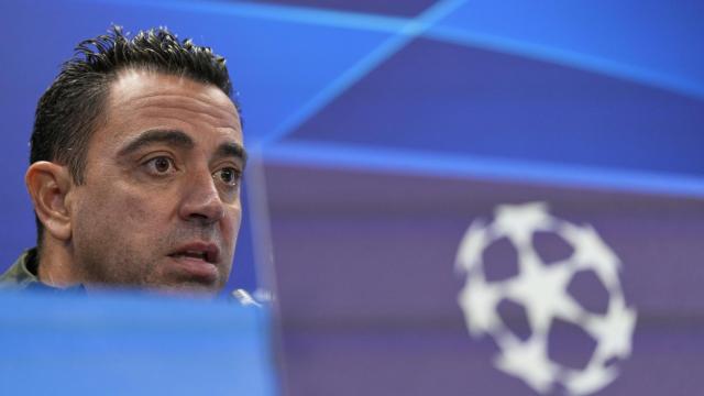 Xavi Hernández, en rueda de prensa.