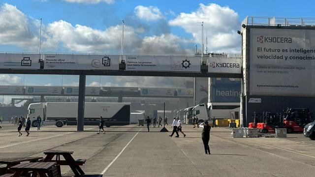 Incendio en el circuito Ricardo Tormo durante los tests de pretemporada de la Fórmula E