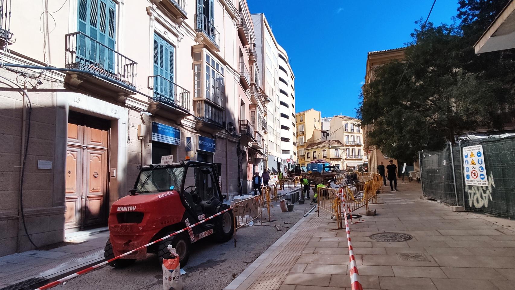 Estado de las obras en el tramo que une Carretería y Álamos.