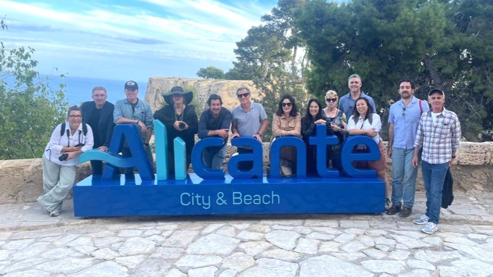 Los productores internacionales, en el Castillo de Santa Bárbara.
