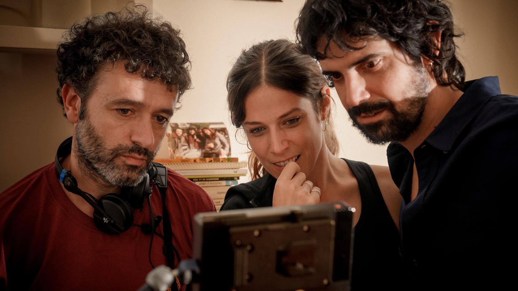 Un momento del rodaje de 'Los años nuevos', la serie de Rodrigo Sorogoyen para Movistar Plus+. Foto: Manolo Pavón