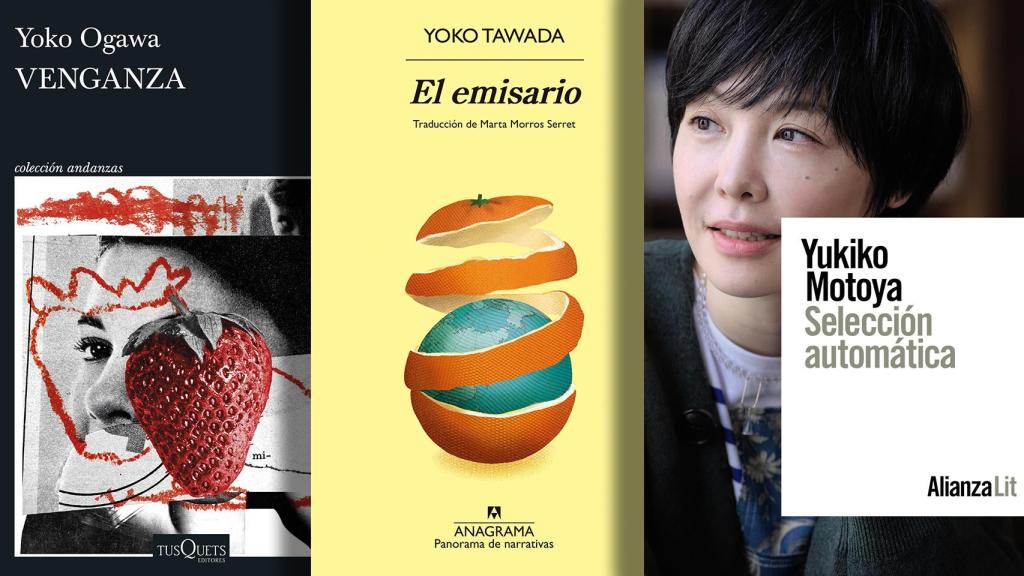 Portadas de 'Venganza' (Tusquets), 'El emisario' (Anagrama) y 'Selección automática' (Alianza)